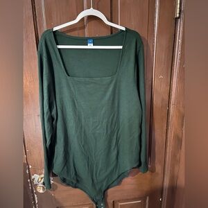 Long-Sleeve Rib-Knit Bodysuit- Old Navy